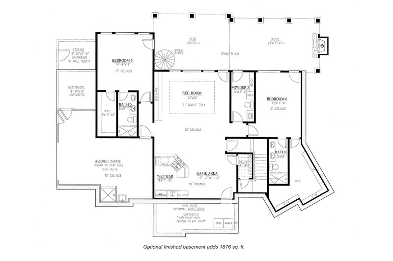 Dream House Plan - Optional Finished Basement