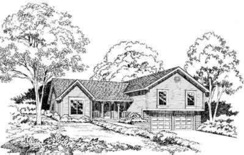 Exterior - Front Elevation 2 for Traditional House Plan #312-352 - 3 bed, 2 bath