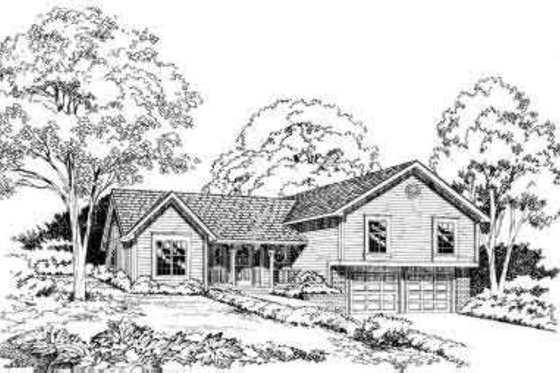 Exterior - Front Elevation for Traditional House Plan #312-352 - 3 bed, 2 bath