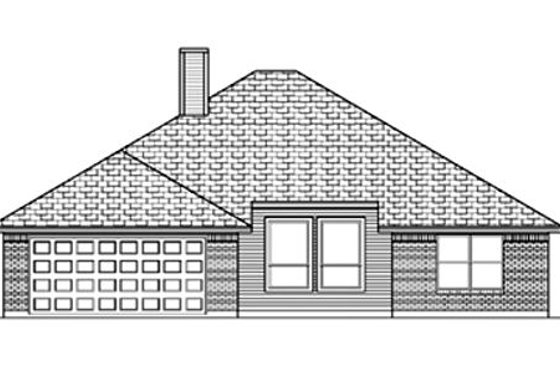 Exterior - Rear Elevation for Traditional House Plan #84-351 - 3 bed, 2 bath
