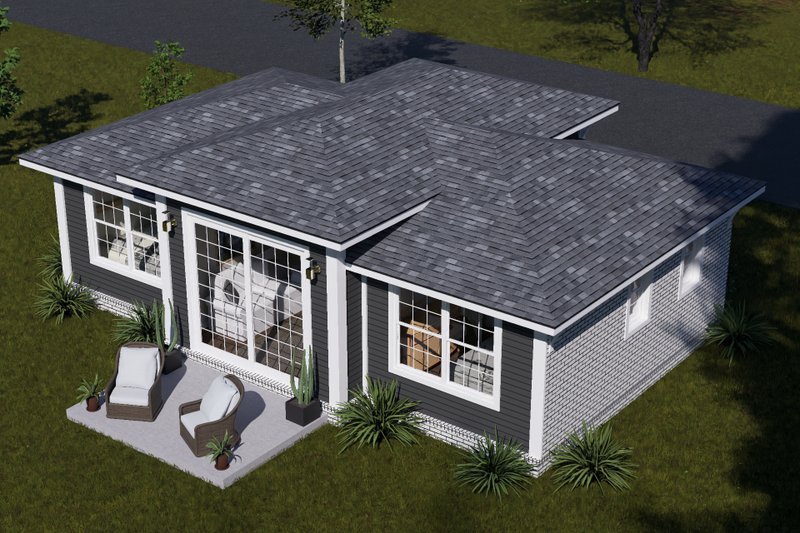 House Blueprint - Exterior - Other Elevation 5 for Modern House Plan #513-2472 - 2 bed, 2 bath