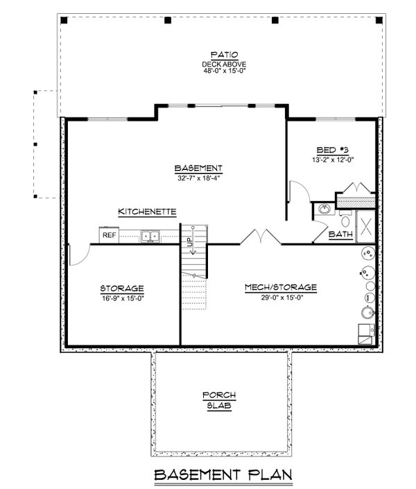 Modern Floor Plan - Lower Floor Plan #1064-280