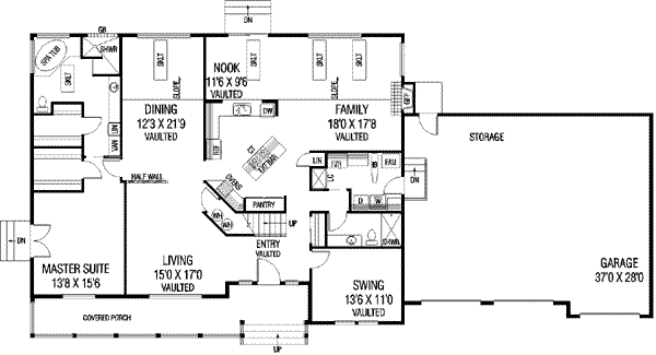 House Plan Design - Traditional Floor Plan - Main Floor Plan #60-627