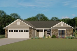 Craftsman Exterior - Front Elevation Plan #1064-60