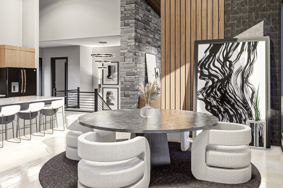 Interior - Dining Room for Modern House Plan #455-663 - 2 bed, 2.5 bath