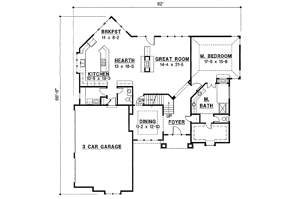 European Floor Plan - Main Floor Plan #67-410