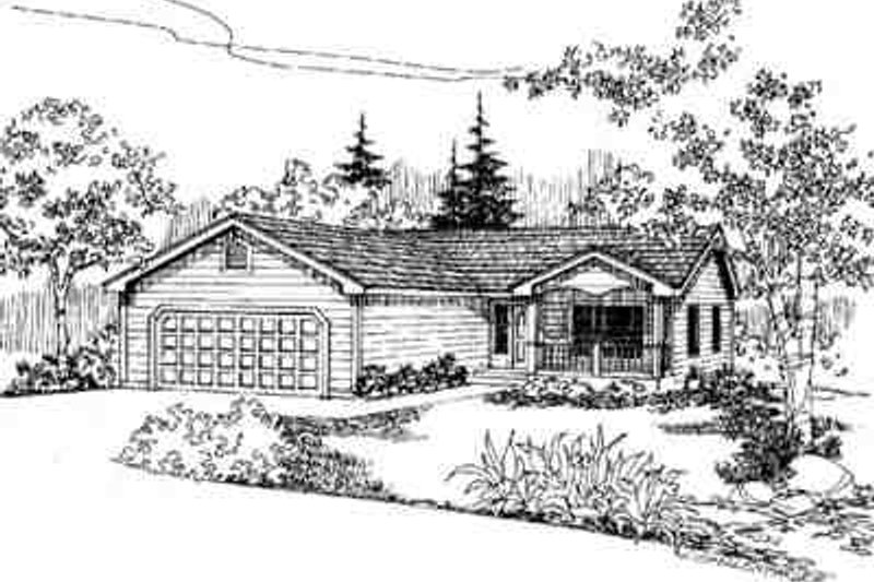 Ranch Style House Plan - 3 Beds 2 Baths 1385 Sq/Ft Plan #60-615