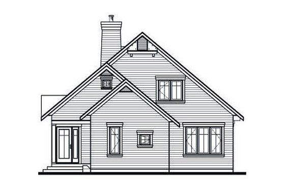 Exterior - Rear Elevation House Plan #23-758 - 3 bed, 2 bath