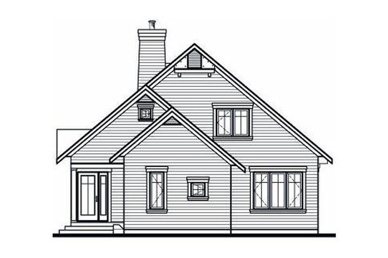 Home Plan - Exterior - Rear Elevation House Plan #23-758 - 3 bed, 2 bath