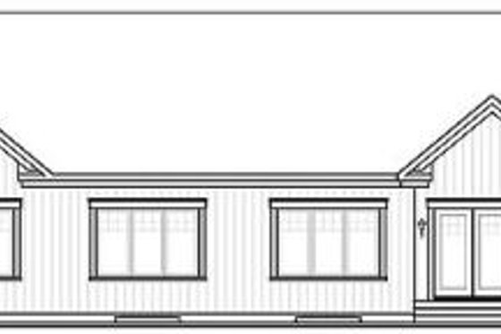 Exterior - Rear Elevation for Craftsman House Plan #23-649 - 3 bed, 2 bath