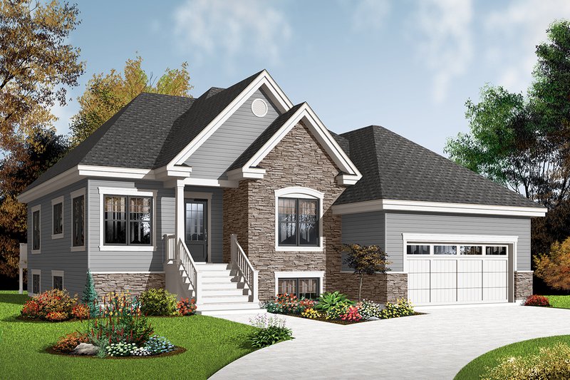 Architectural House Design - Exterior - Front Elevation 4 for Country House Plan #23-2526 - 2 bed, 1 bath