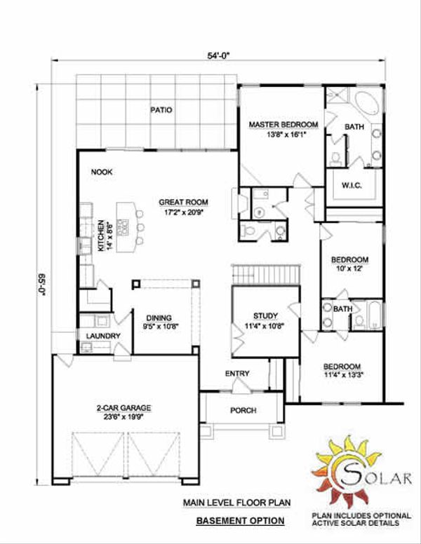 Adobe / Southwestern Floor Plan - Lower Floor Plan #116-296