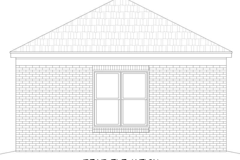 Home Plan - Exterior - Rear Elevation for Southern House Plan #932-921, 0 bath