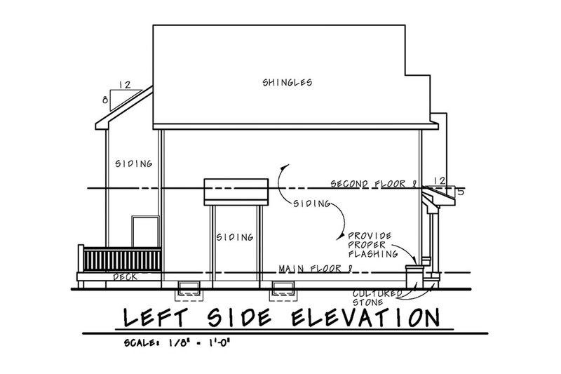 Home Plan - Left Side Elevation