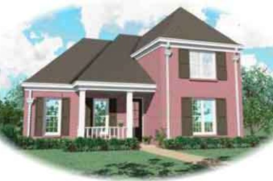 Exterior - Front Elevation for Colonial House Plan #81-530 - 3 bed, 2.5 bath