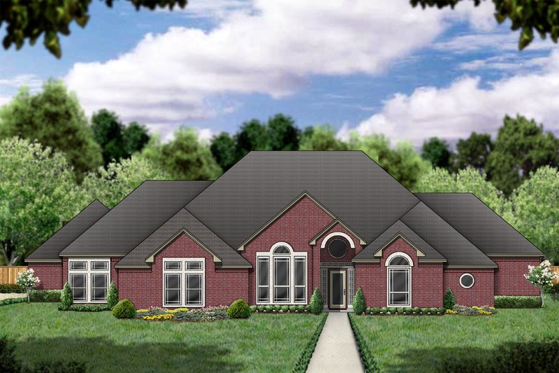 Dream House Plan - Traditional Exterior - Front Elevation Plan #84-397