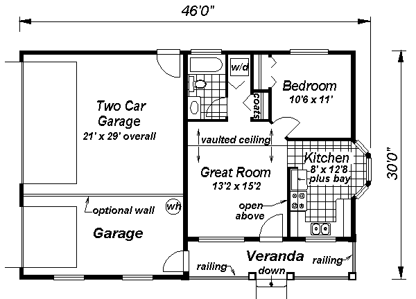 Architectural House Design - Country Floor Plan - Main Floor Plan #18-1041