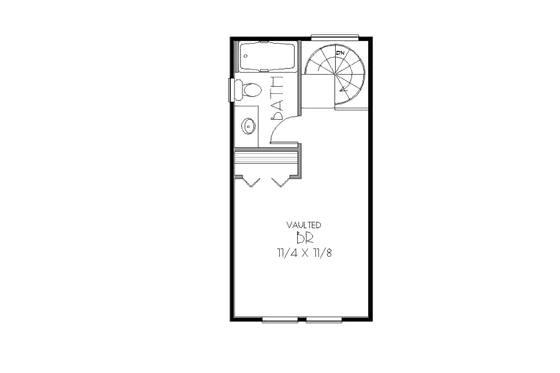Floor Plan - Upper Floor for Modern House Plan #423-21 - 1 bed, 1 bath