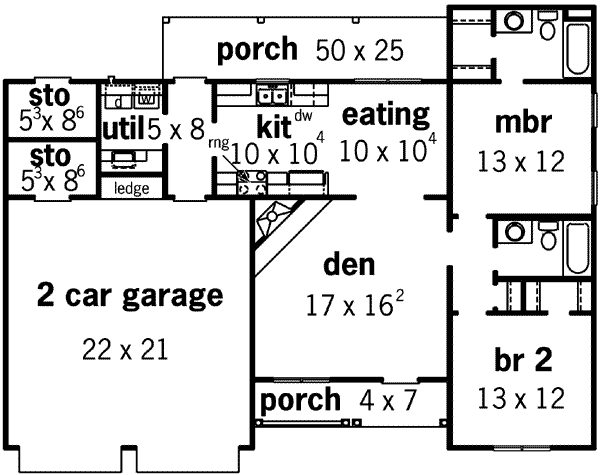 Traditional Floor Plan - Main Floor Plan #16-256
