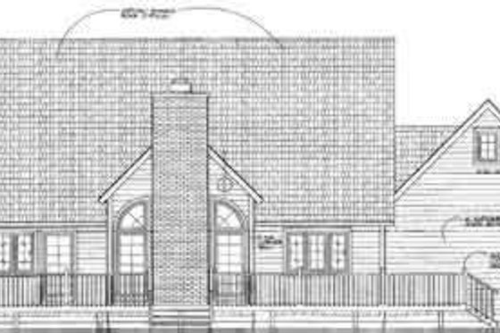 Exterior - Rear Elevation for Traditional House Plan #72-470 - 3 bed, 2.5 bath
