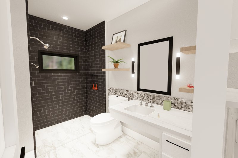 House Plan Design - Interior - Bathroom for Farmhouse House Plan #1122-4 - 1 bed, 1 bath