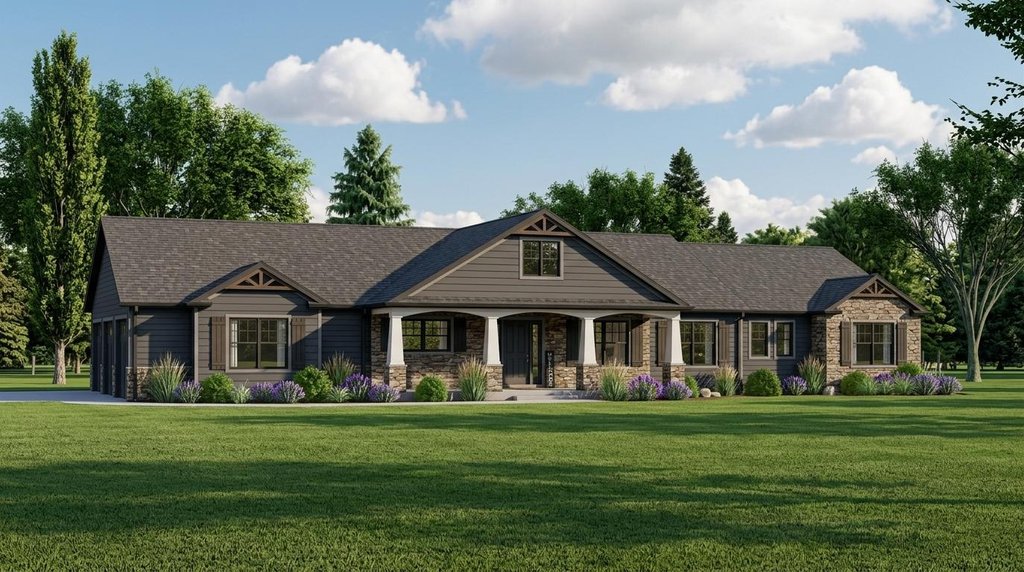 Exterior - Front Elevation 2 for Craftsman House Plan #1064-72 - 3 bed, 2.5 bath