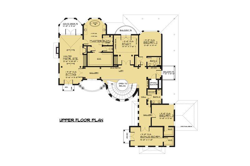 Home Plan - Floor Plan - Upper Floor for Victorian House Plan #1066-55 - 5 bed, 4 bath