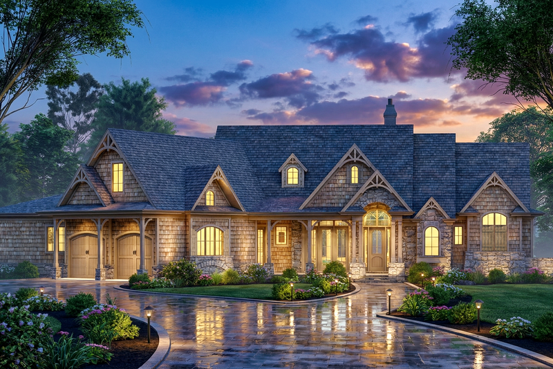 House Plan Design - Exterior - Front Elevation 4 for Craftsman House Plan #54-727 - 3 bed, 2.5 bath