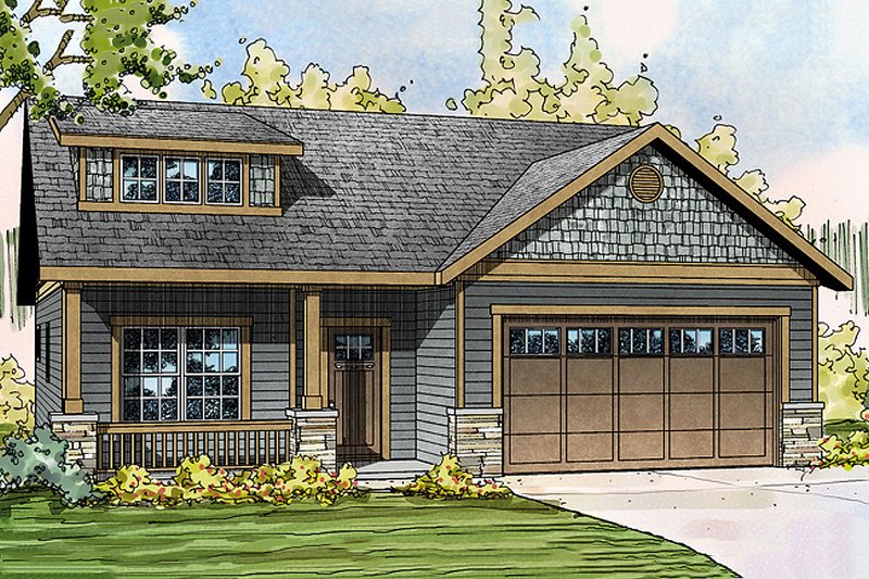 Architectural House Design - Craftsman Bungalow with a Bungalow feel, elevation