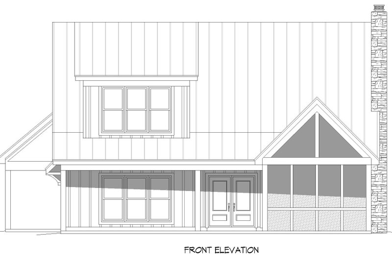 Architectural House Design - Exterior - Front Elevation 3 for Farmhouse House Plan #932-710 - 4 bed, 3 bath