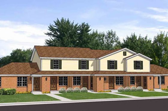 Exterior - Front Elevation for Traditional House Plan #116-297 - 1 bed, 1 bath