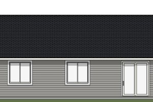 Exterior - Rear Elevation for Ranch House Plan #943-59 - 3 bed, 2 bath