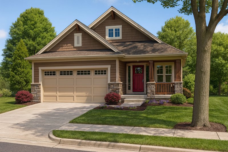 Dream House Plan - Craftsman Exterior - Front Elevation Plan #20-2259