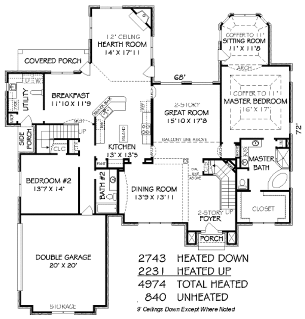 European Floor Plan - Main Floor Plan #424-364