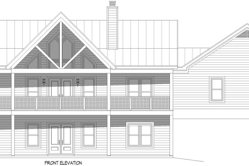 House Plan Design - Exterior - Front Elevation 3 for Farmhouse House Plan #932-1049 - 2 bed, 2 bath