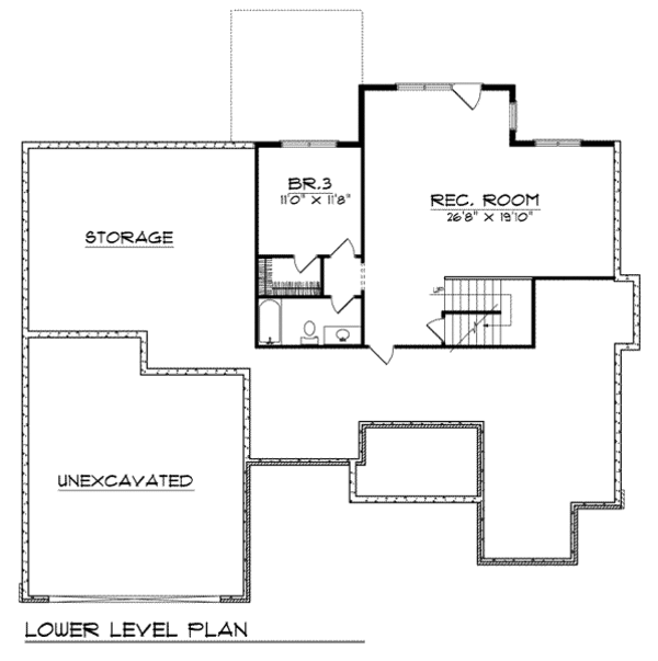 House Plan Design - European Floor Plan - Lower Floor Plan #70-768