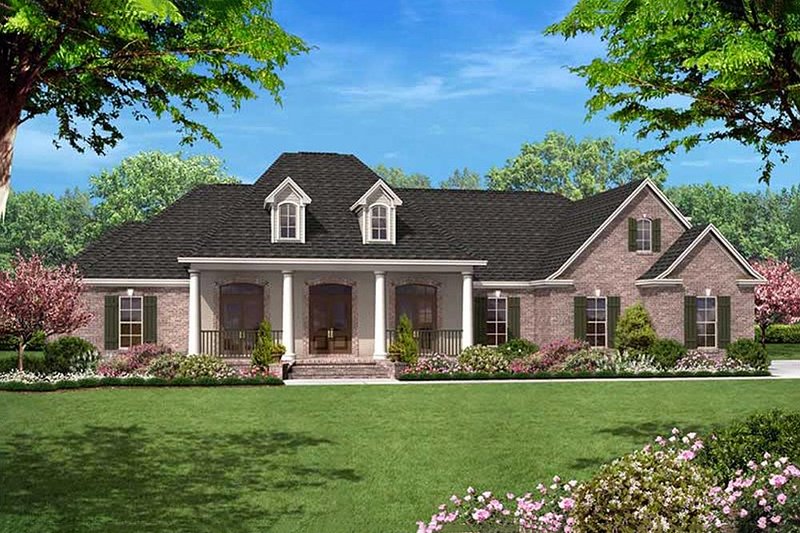 Architectural House Design - Country Exterior - Front Elevation Plan #430-34