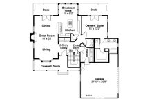 Home Plan - Farmhouse Floor Plan - Main Floor Plan #124-176