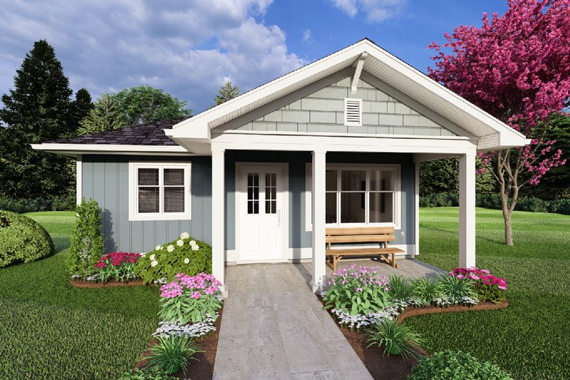 Cottage Style House Plan - 1 Beds 1 Baths 624 Sq/Ft Plan #126-260