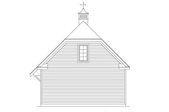 Exterior - Rear Elevation for Farmhouse House Plan #22-427, 0 bath
