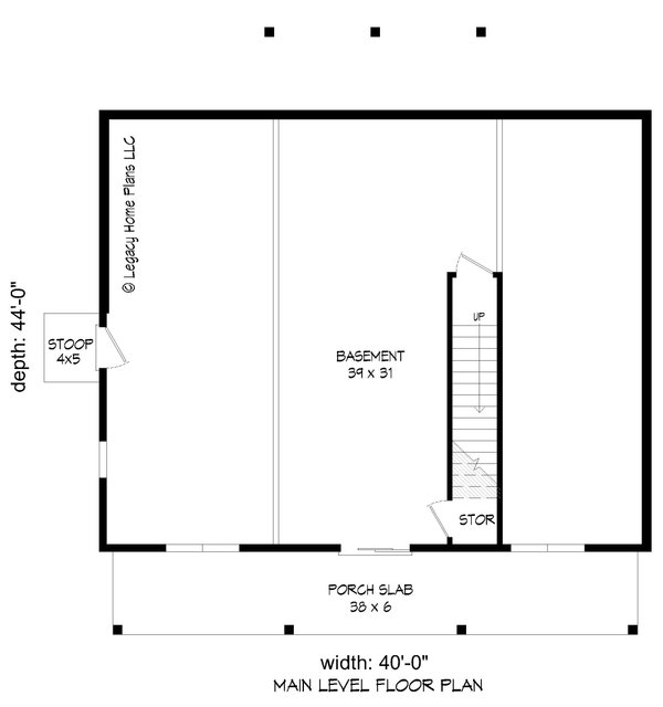 Contemporary Floor Plan - Main Floor Plan #932-941