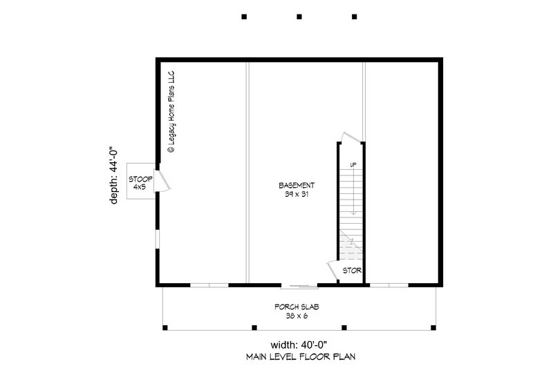 Architectural House Design - Floor Plan - Main Floor for Contemporary House Plan #932-941 - 2 bed, 2 bath