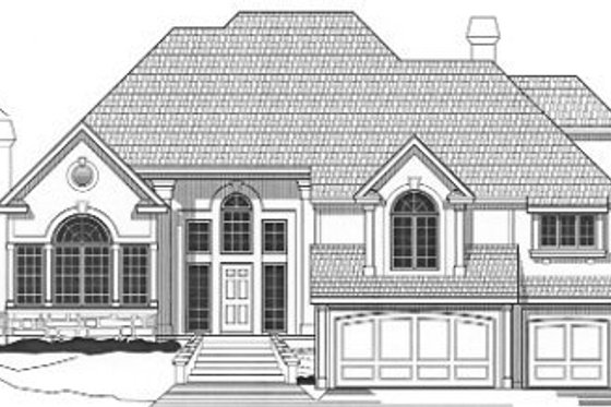 Exterior - Front Elevation for Traditional House Plan #67-145 - 4 bed, 3 bath