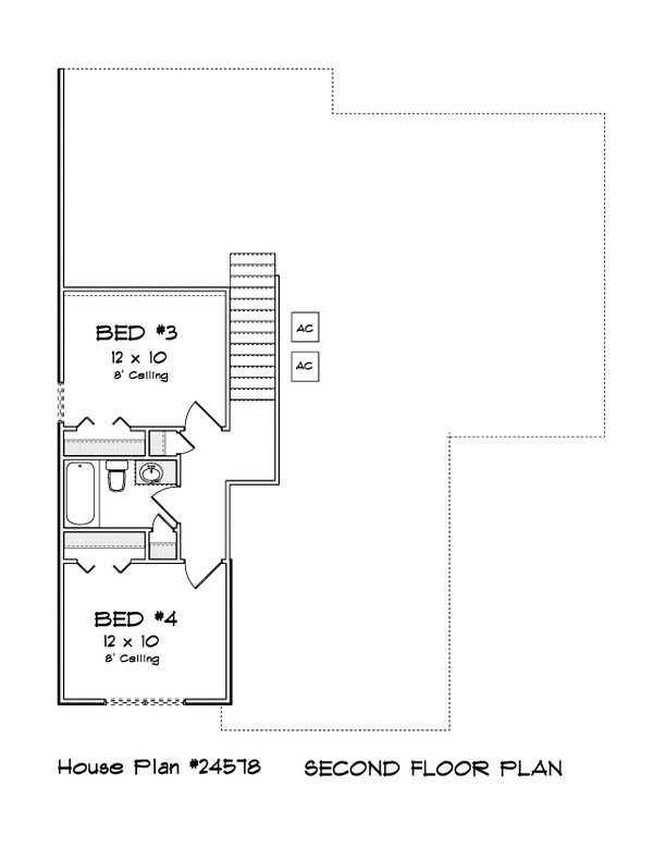 House Blueprint - Cottage Floor Plan - Upper Floor Plan #513-2371