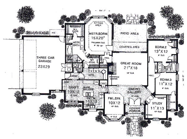 Traditional Floor Plan - Main Floor Plan #310-837