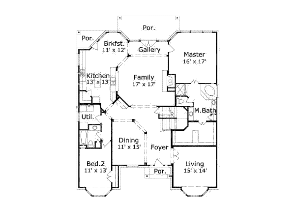 Traditional Floor Plan - Main Floor Plan #411-104