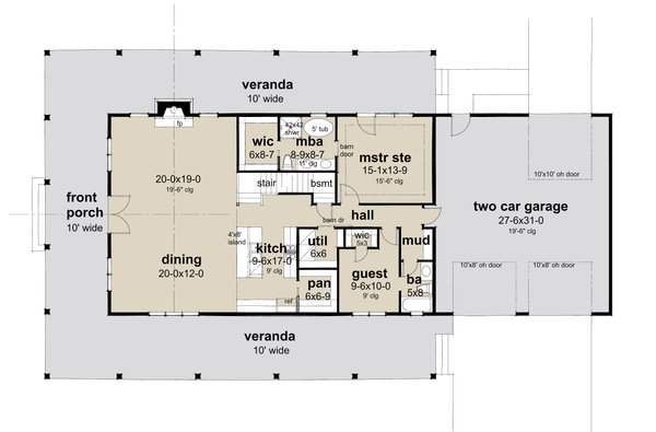 Barndominium Floor Plan - Main Floor Plan #120-282