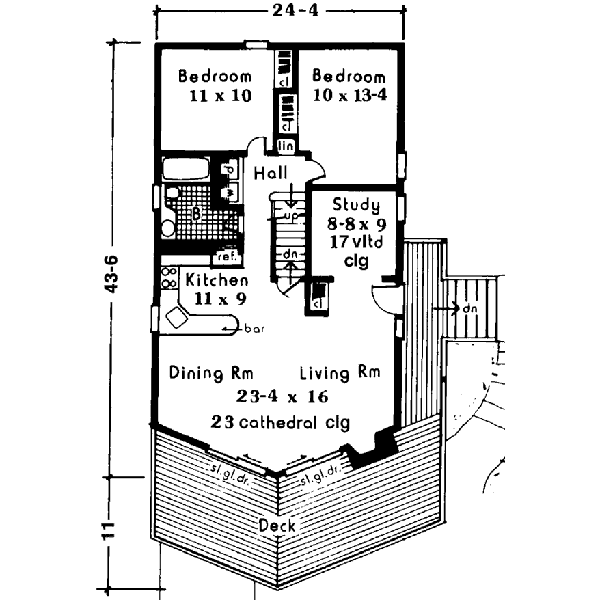 Cabin Floor Plan - Main Floor Plan #3-110