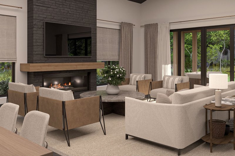 House Design - Interior - Family Room for Barndominium House Plan #455-327 - 3 bed, 2.5 bath