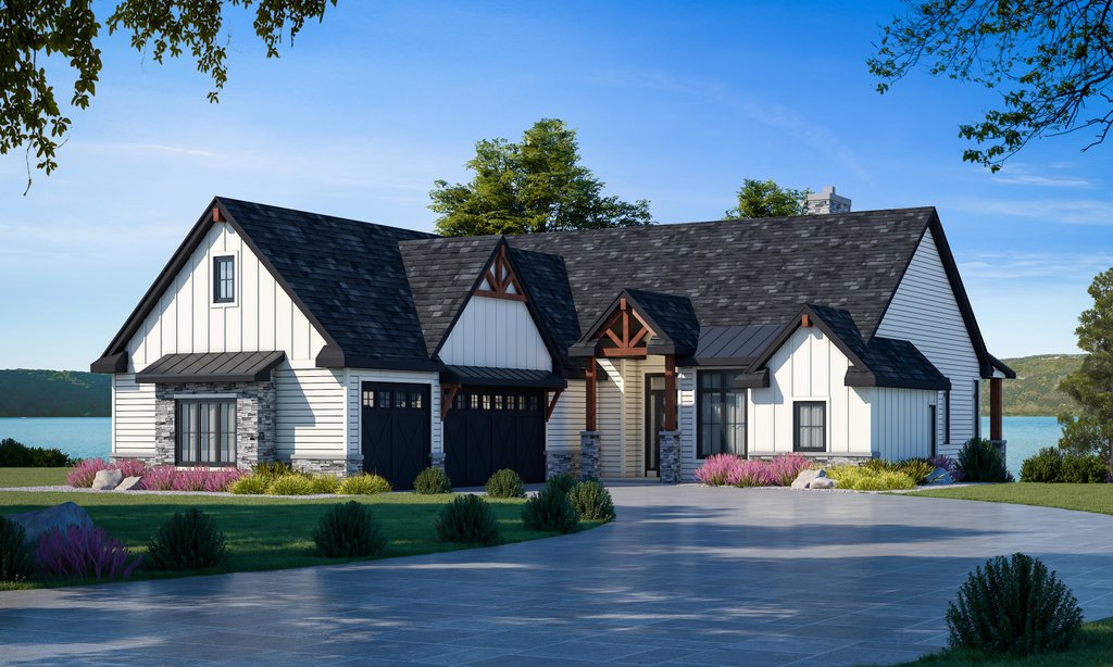 Exterior - Front Elevation 2 for Farmhouse House Plan #20-2637 - 5 bed, 4 bath